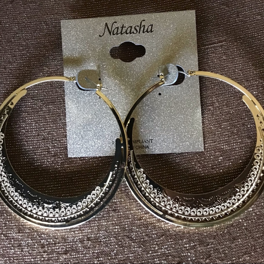 Large Gold Hoop Earrings by Natasha